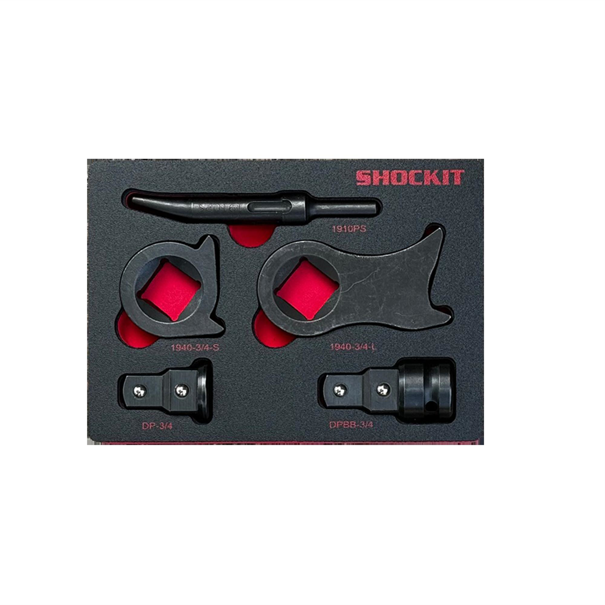 Milton Industries 5-Piece 3/4 Inch Drive Kentucky Kicker Shockit Driver Kit In Foam