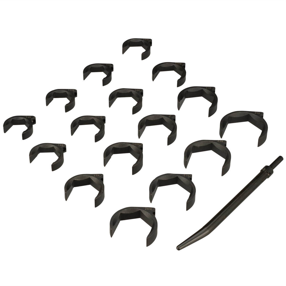 Milton Industries Master XL Shockit Set LT1910XL-16-Piece Metric Shockit Crows Foot Set - Heavy Duty Industrial/Hydraulic Fittings