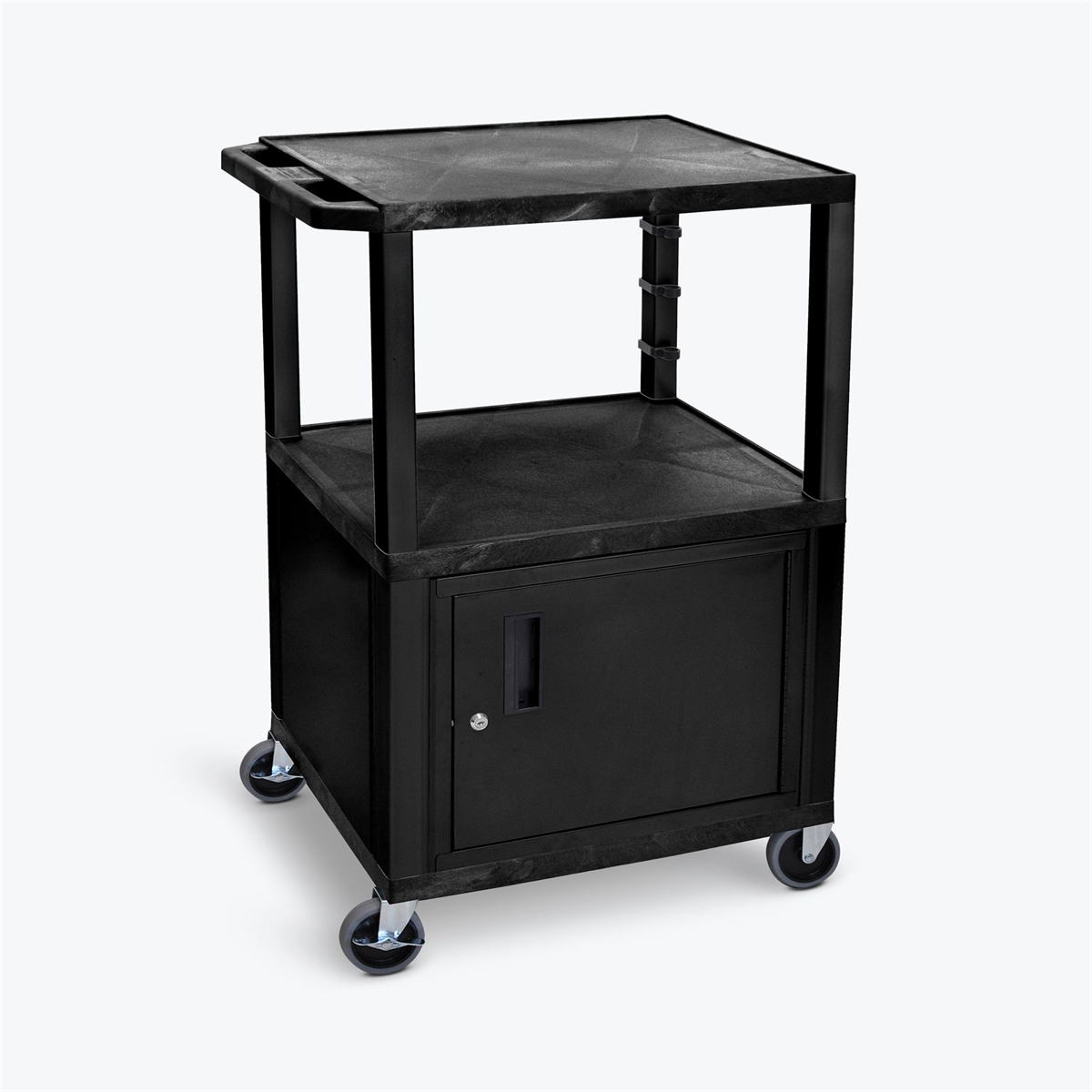 Luxor 42 H AV Cart - 3 Shelves and Cabinet