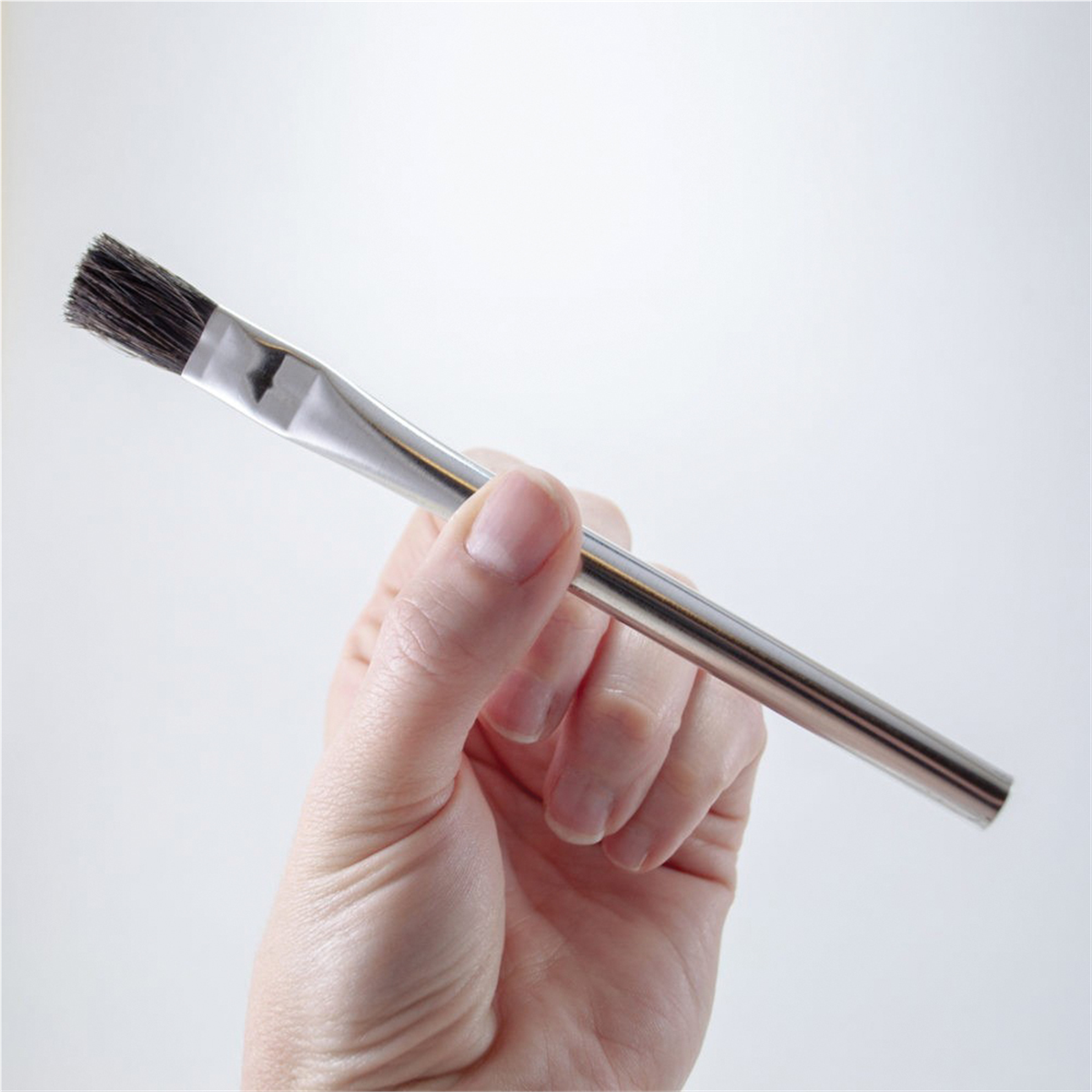 Mack Brushes 7-2 7 Series Acid Brush, #2, 6 in OAL, 1/2 in W, 100% Stiff Horsehair, Tin Handle