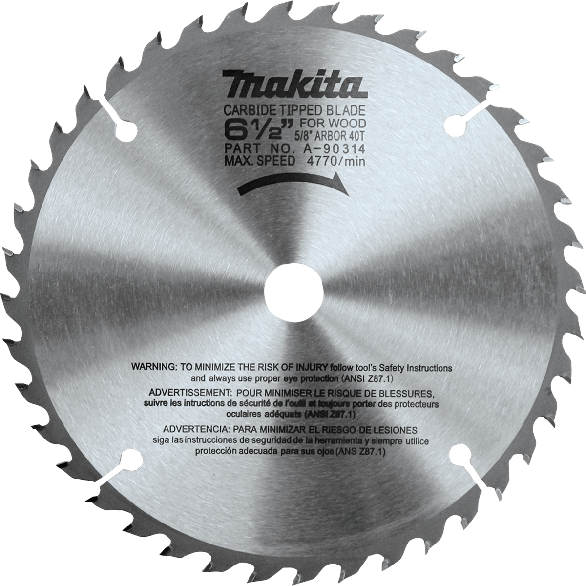 Makita General Purpose 6 1/2" 40T Carbide Tipped Circular Saw Blade