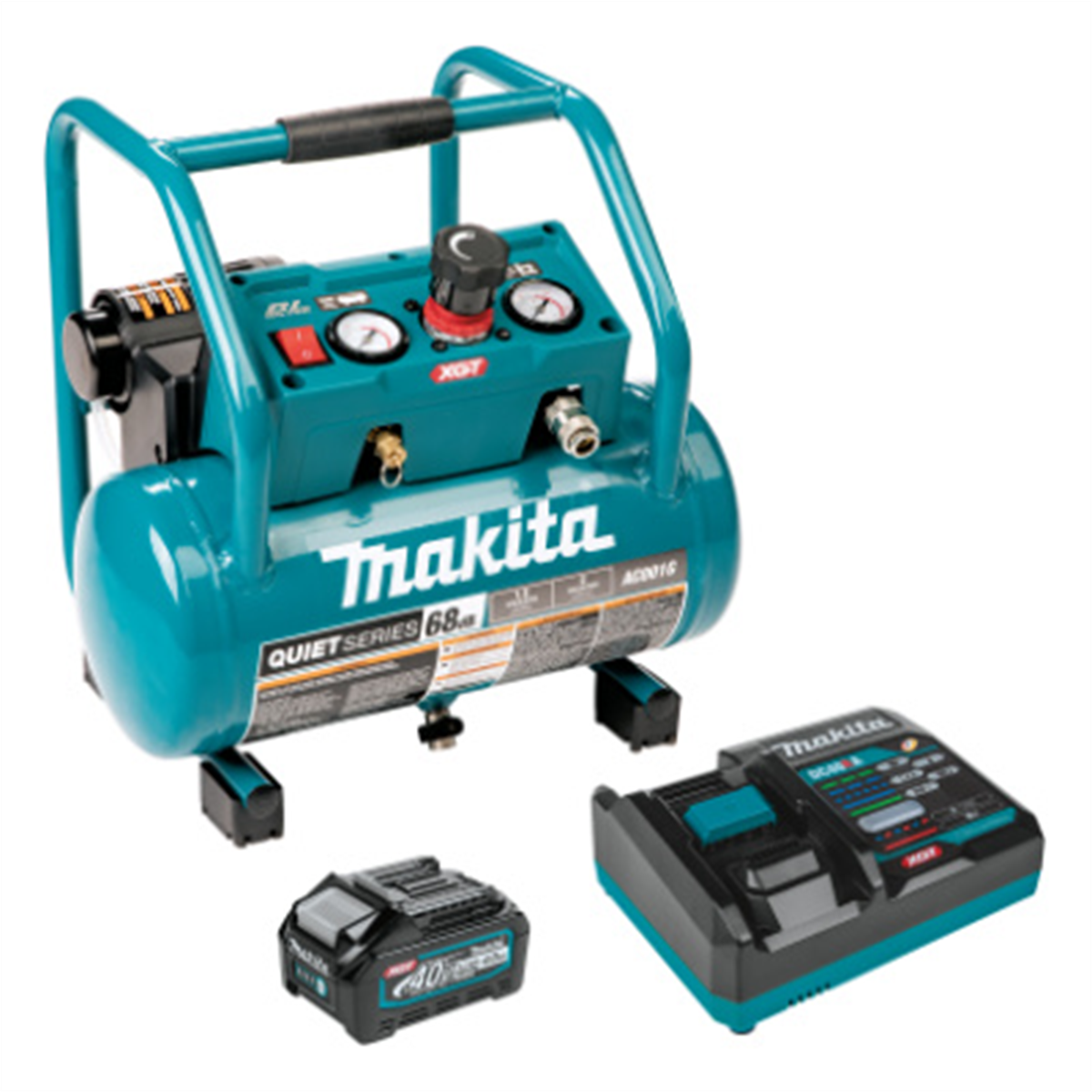 Makita 40V max XGT Brushless Cordless 2 Gallon Quiet Series Compressor Kit 4.0Ah