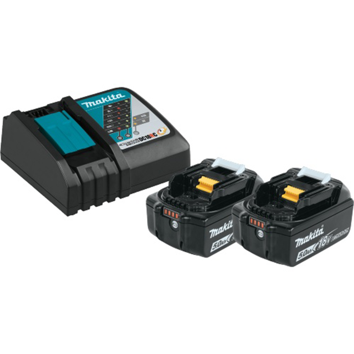 Makita 18V LXT 5.0Ah Lithium-Ion Battery and Rapid Charger Starter Pack