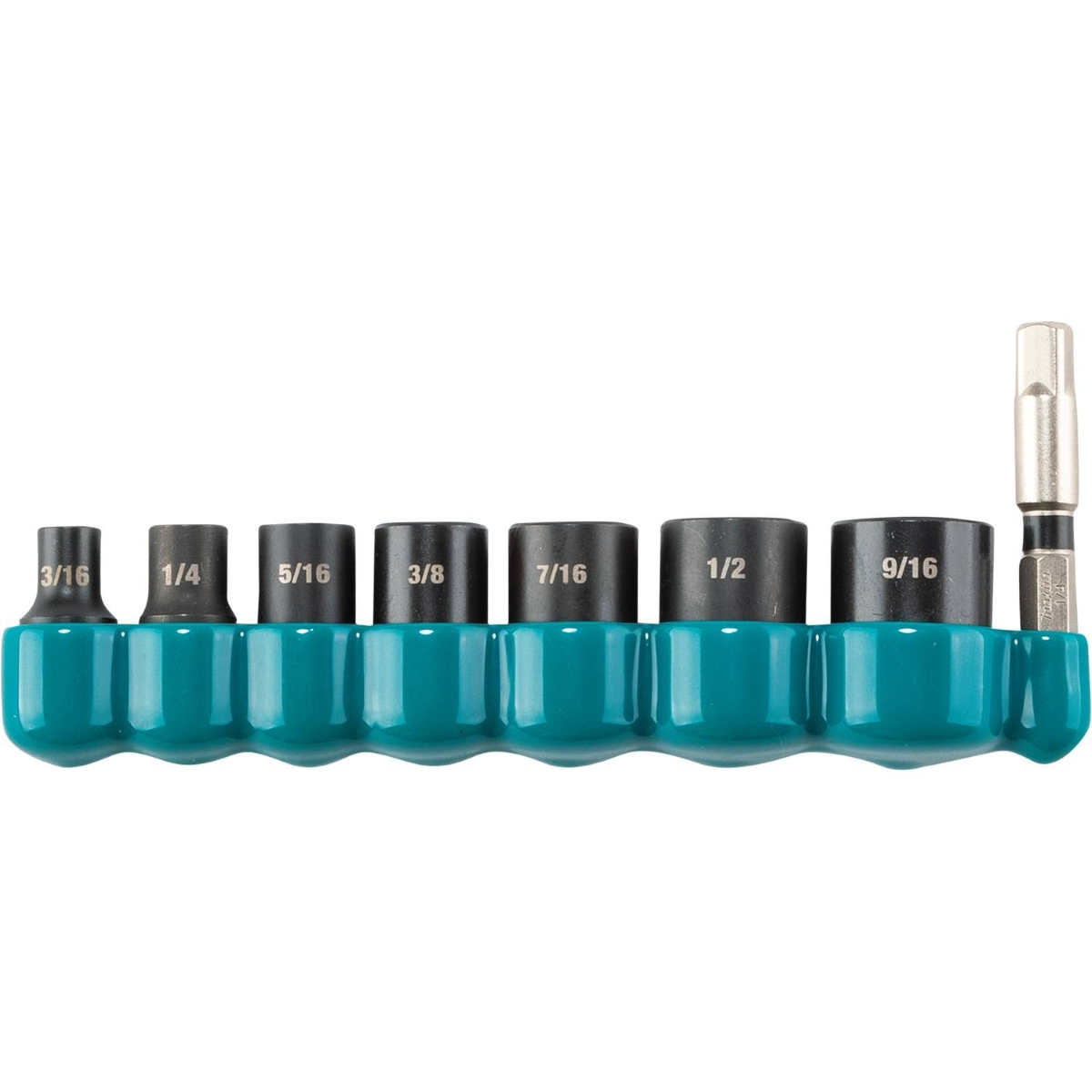 Makita Impact XPS 8 Piece 1/4 Inch Drive 6-Point SAE Impact Socket Set with Standard Socket Adapter