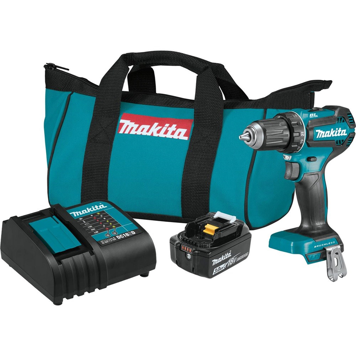 Makita 18V LXT 3.0 Ah Brushless Cordless 1/2" Driver-Drill Kit