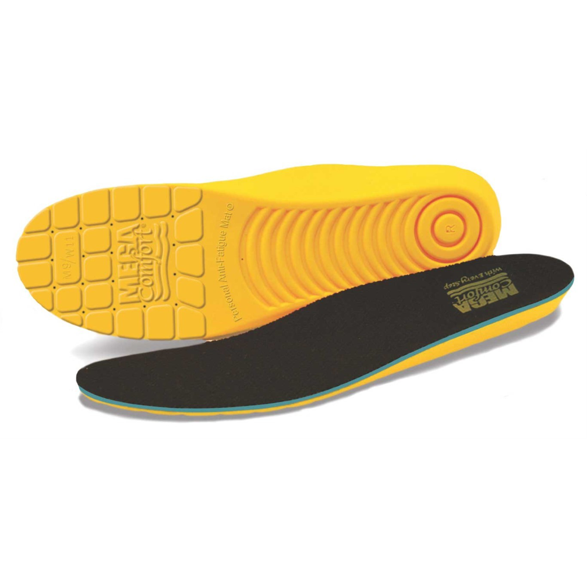 MEGA Comfort Insole - Personal Anti Fatigue Mat (Dual Layered Memory Foam) - Size: Men's 8 / Women's 10