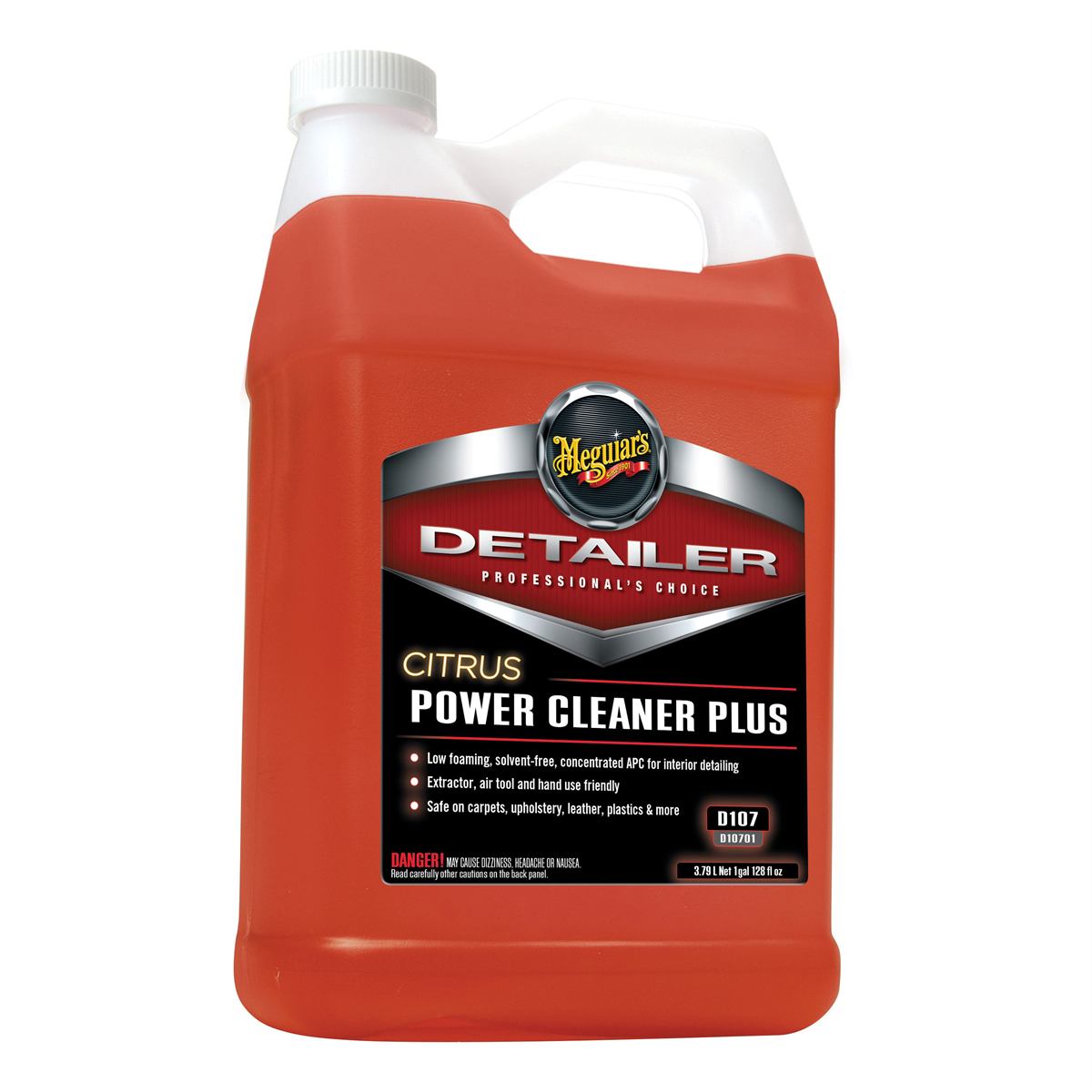 Meguiars Detail Products Detailer D10701 Citrus Power Cleaner Plus, 1 gal Can, Reddish Orange