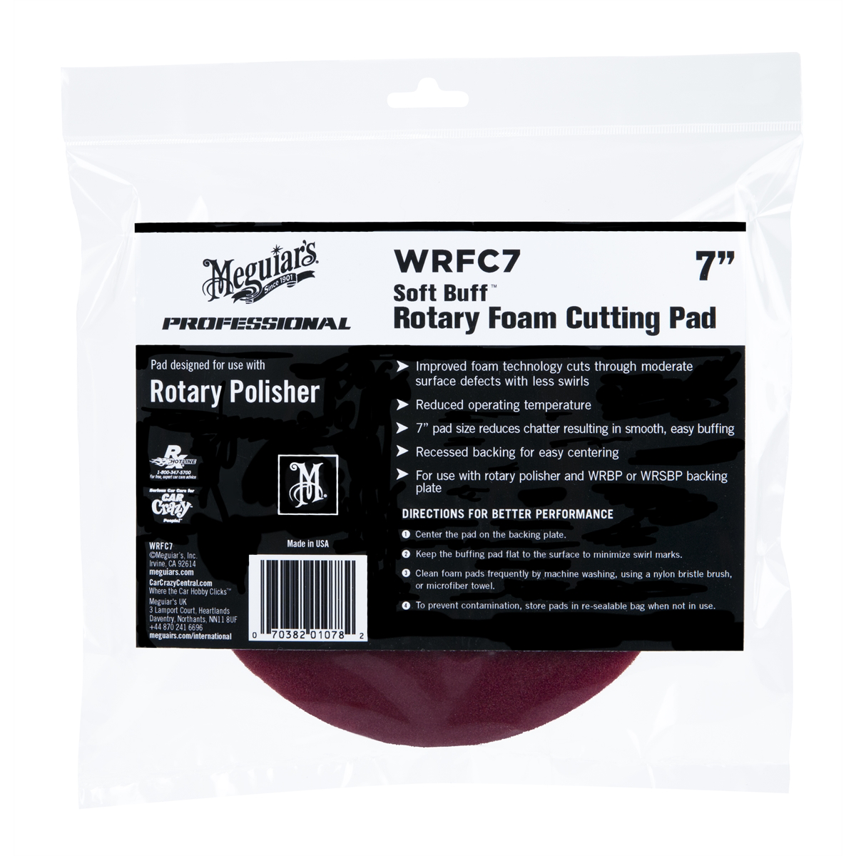 Meguiar's Automotive - SOFT BUFF ROTARY FOAM CUTTING PAD (7")