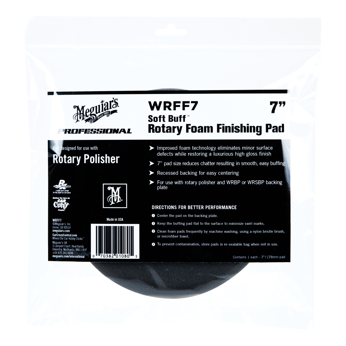 Meguiar's Automotive SOFT BUFF ROTARY FOAM FINISHING PAD