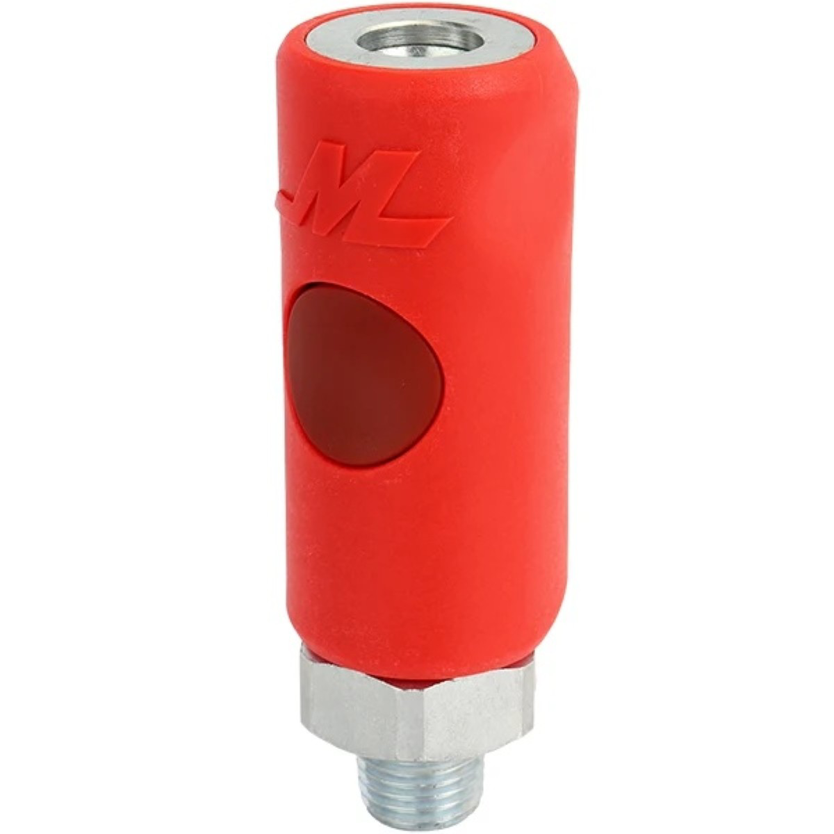 Milton M-style Push Button Safety Air Hose Coupler, 1/4" Mnpt, Industrial Quick Disconnect Fitting