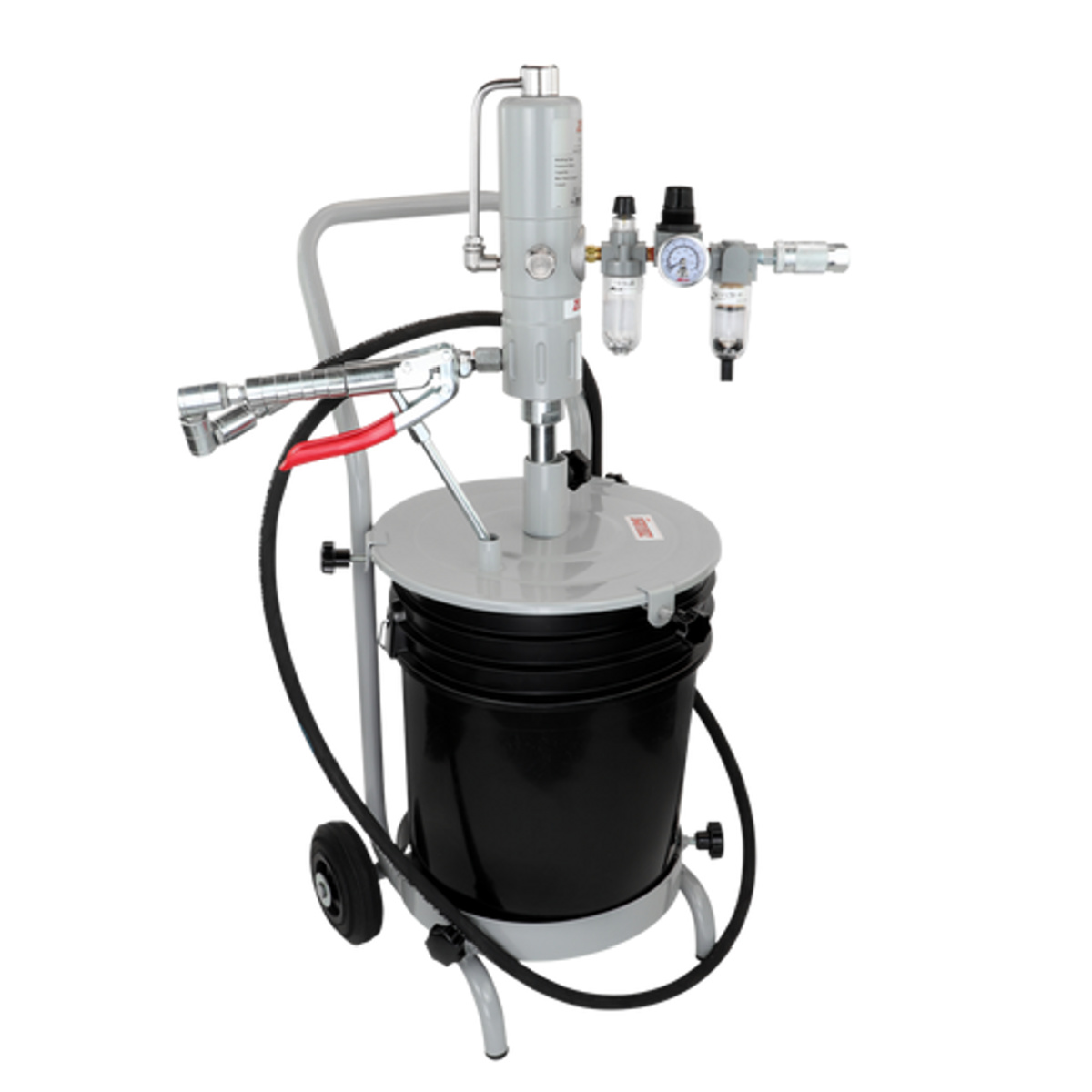 Zeeline by Milton E3574KC - 45:1 Grease Pump for 25-50 Lbs. Pails Package with Cart