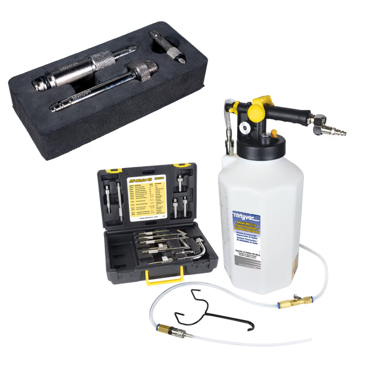 Mityvac MV7412 ATF Refill Kit With GM ATF Refill Adapter Bundle, Automatic Transmission Fluid Refill System For GM Vehicles, Fluid Transfer Pump Kit For Sealed Transmissions