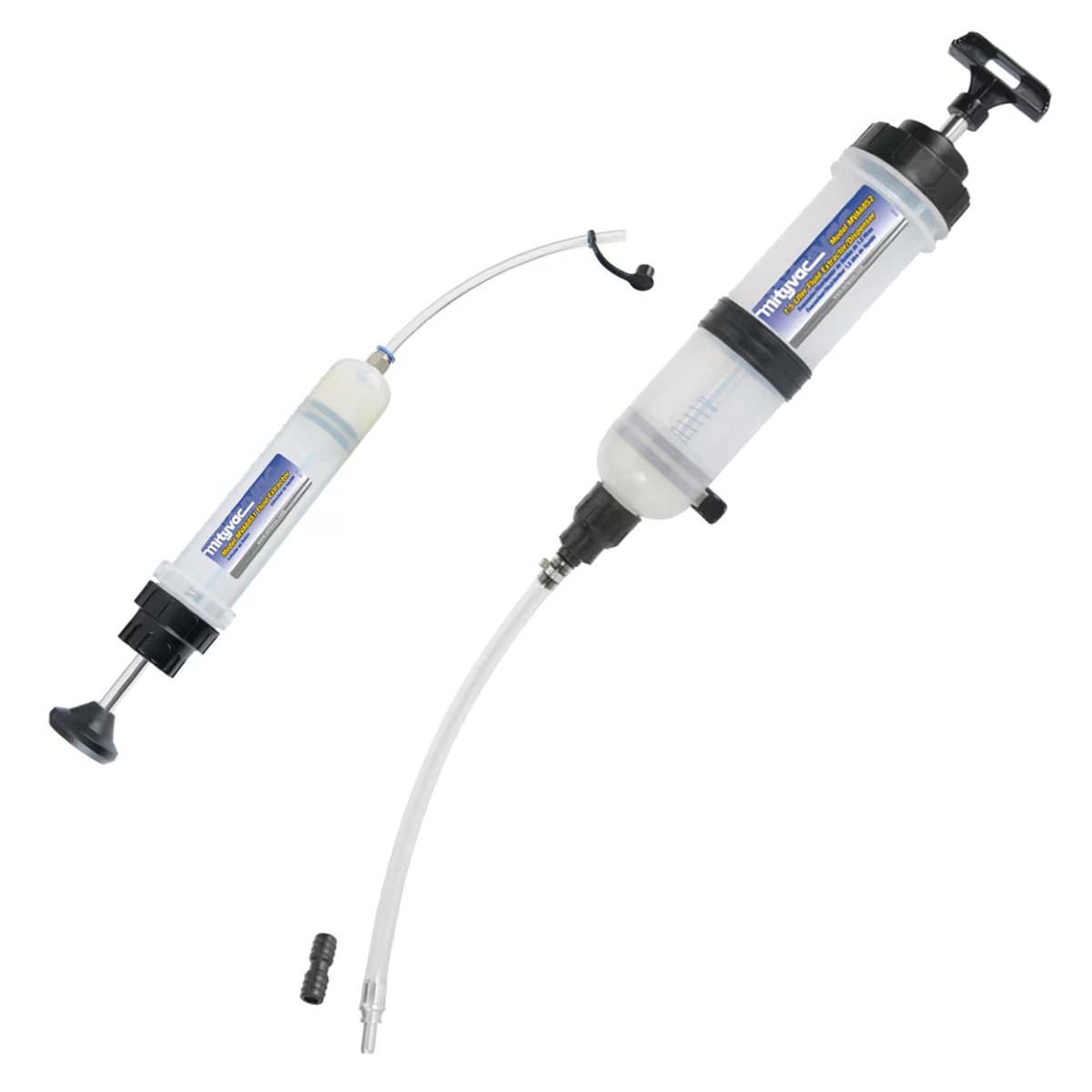 Mityvac MVA6851 7 oz Fluid Extractor and MVA6852 1.5L Fluid Extractor/Dispenser Bundle - Manual Fluid Extraction and Dispensing Kit for Automotive and Mechanical Applications