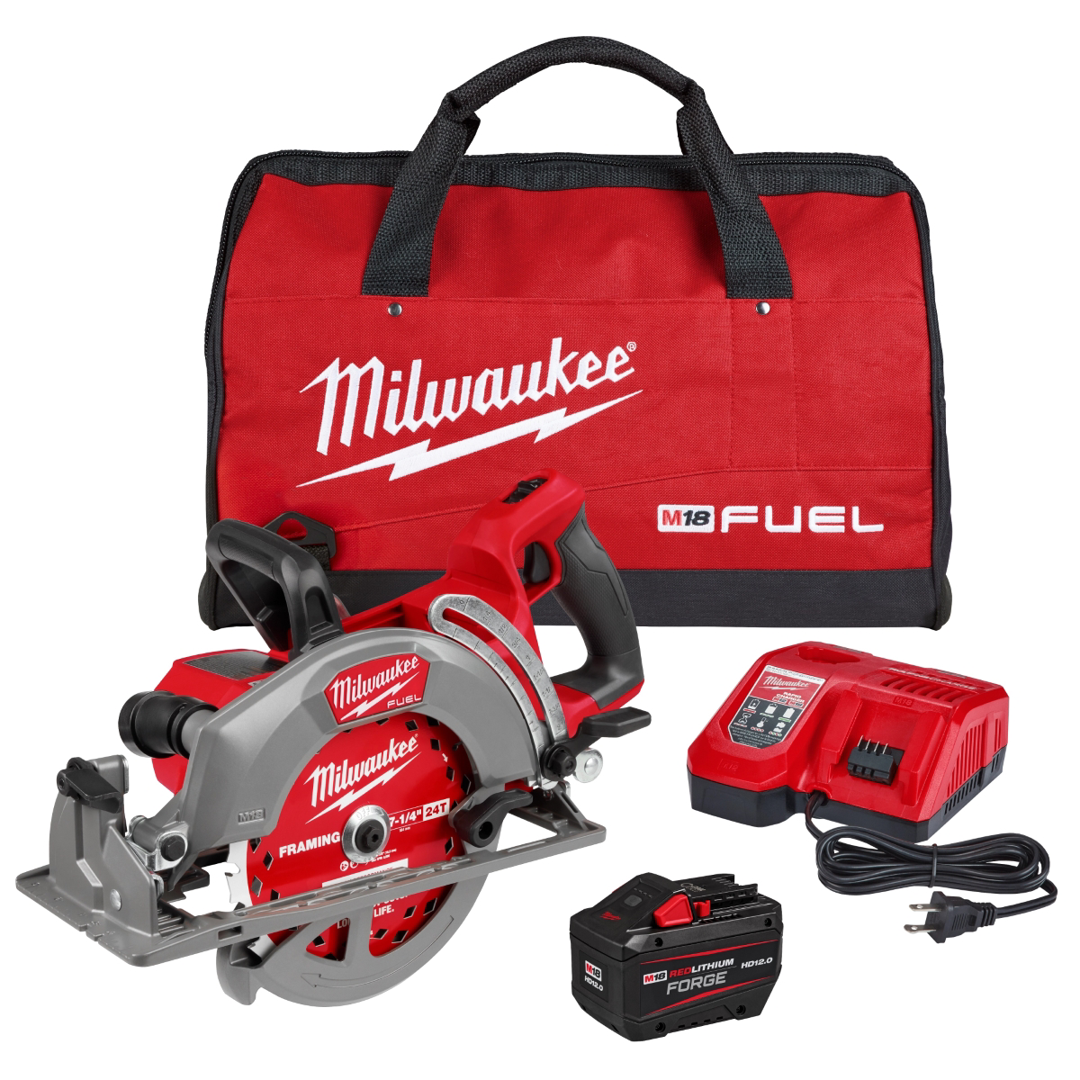 Milwaukee Tool M18 FUEL 7-1/4 Inch Rear Handle Circular Saw Kit