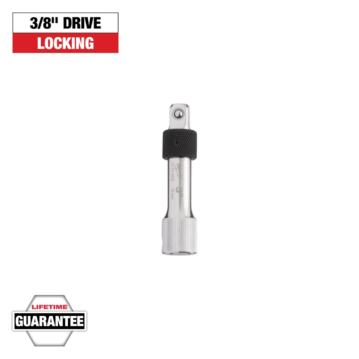 Milwaukee Tool 3/8 Inch Drive 3 Inch Locking Extension