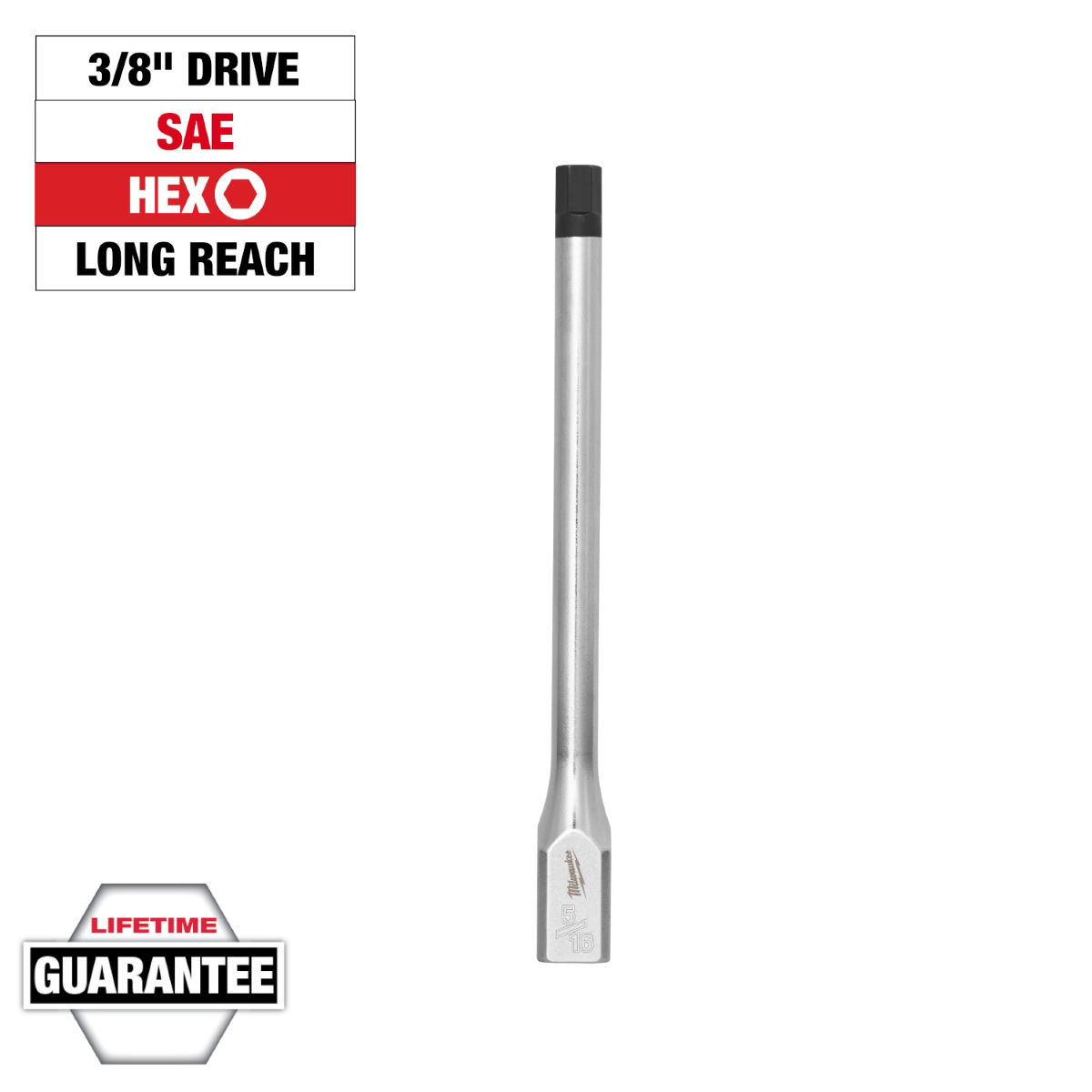 Milwaukee Tool 3/8 Inch Drive 5/16 Inch Long Hex Bit Socket