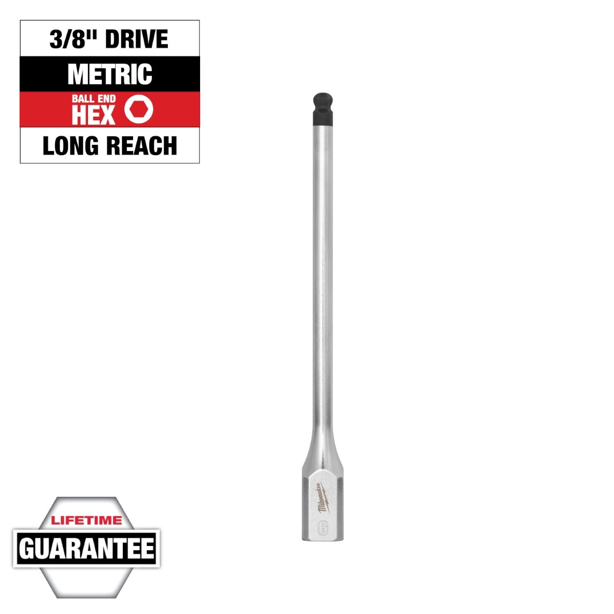 Milwaukee Tool 3/8 Inch Drive 6mm Long Ball End Hex Bit Socket
