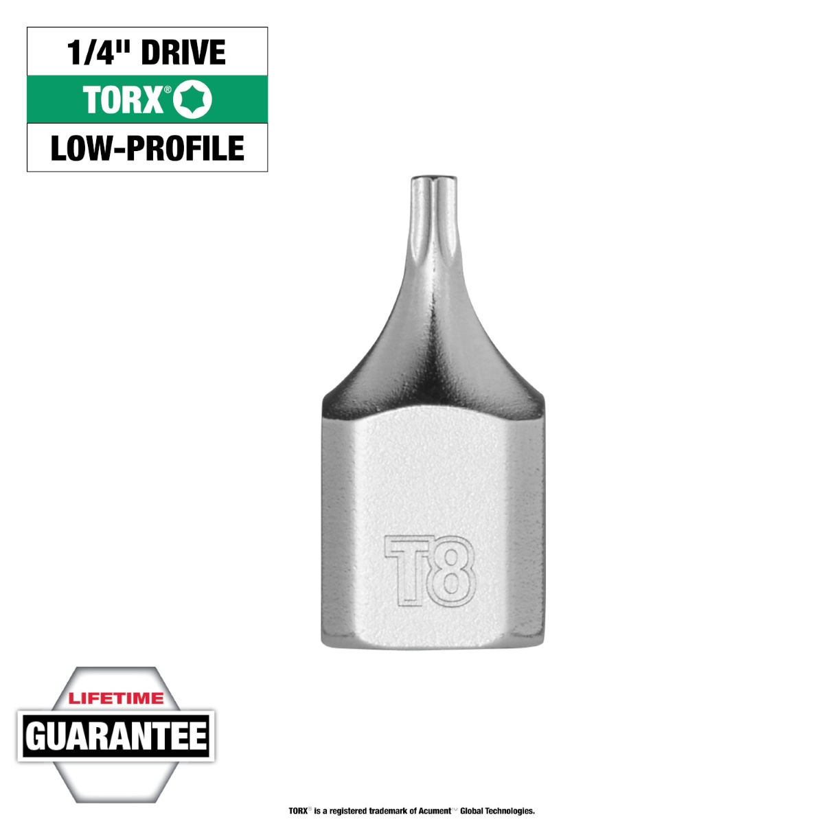 Milwaukee Tool 1/4 Inch Drive T8 Low-Profile TORX Bit Socket