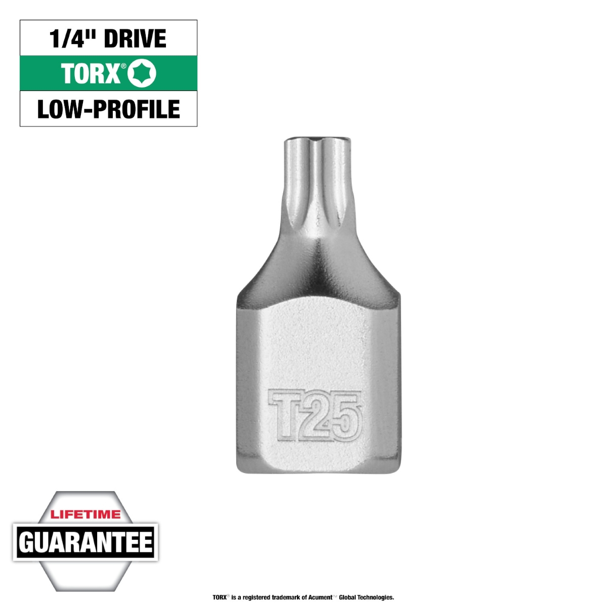Milwaukee Tool 1/4 Inch Drive T25 Low-Profile TORX Bit Socket