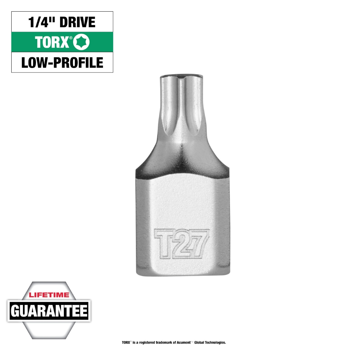 Milwaukee Tool 1/4 Inch Drive T27 Low-Profile TORX Bit Socket