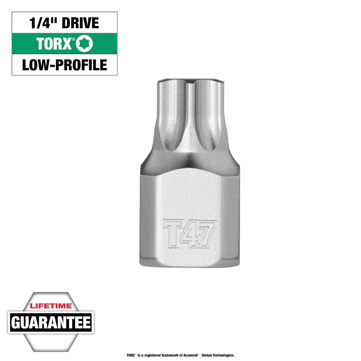 Milwaukee Tool 1/4 Inch Drive T47 Low-Profile TORX Bit Socket