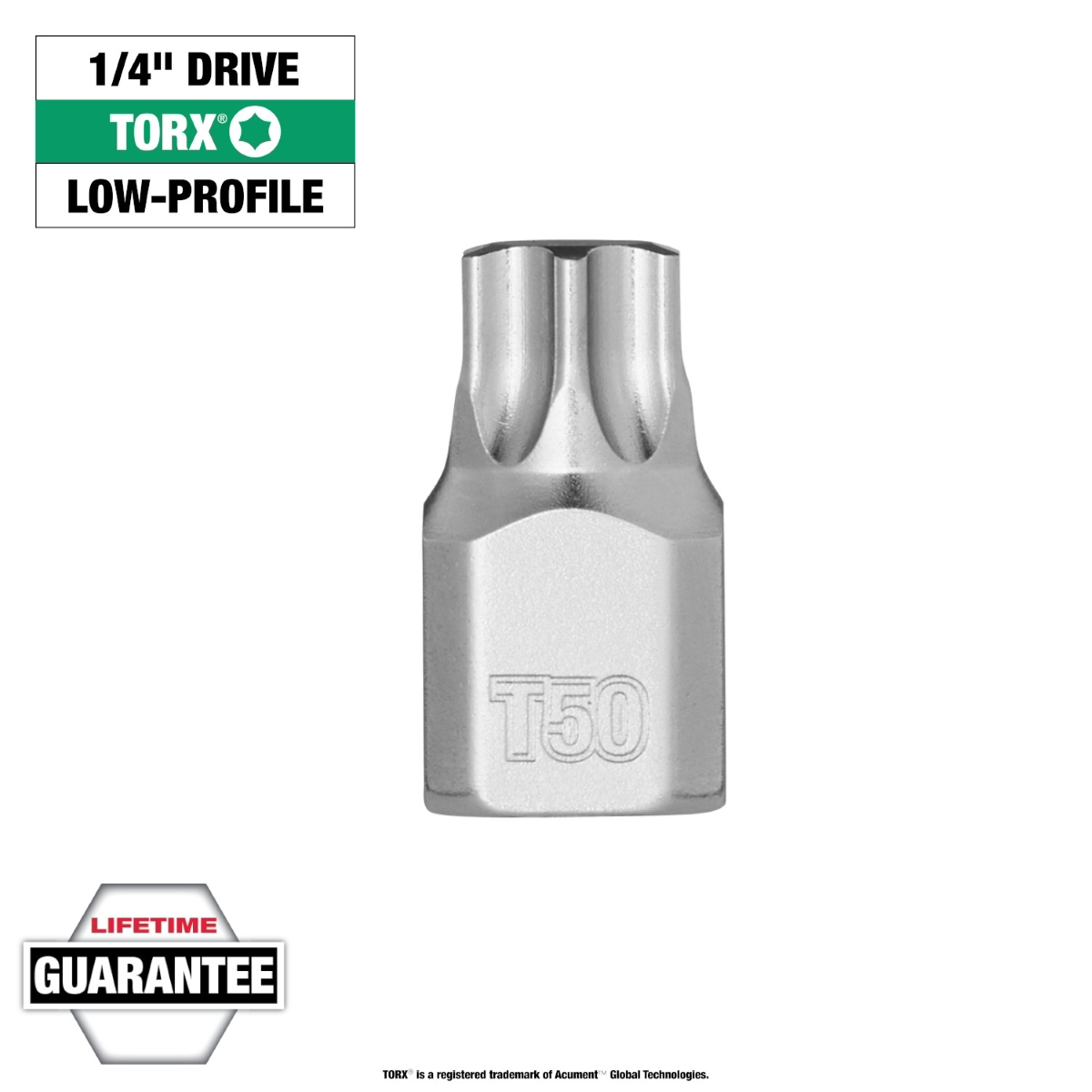 Milwaukee Tool 1/4 Inch Drive T50 Low-Profile TORX Bit Socket