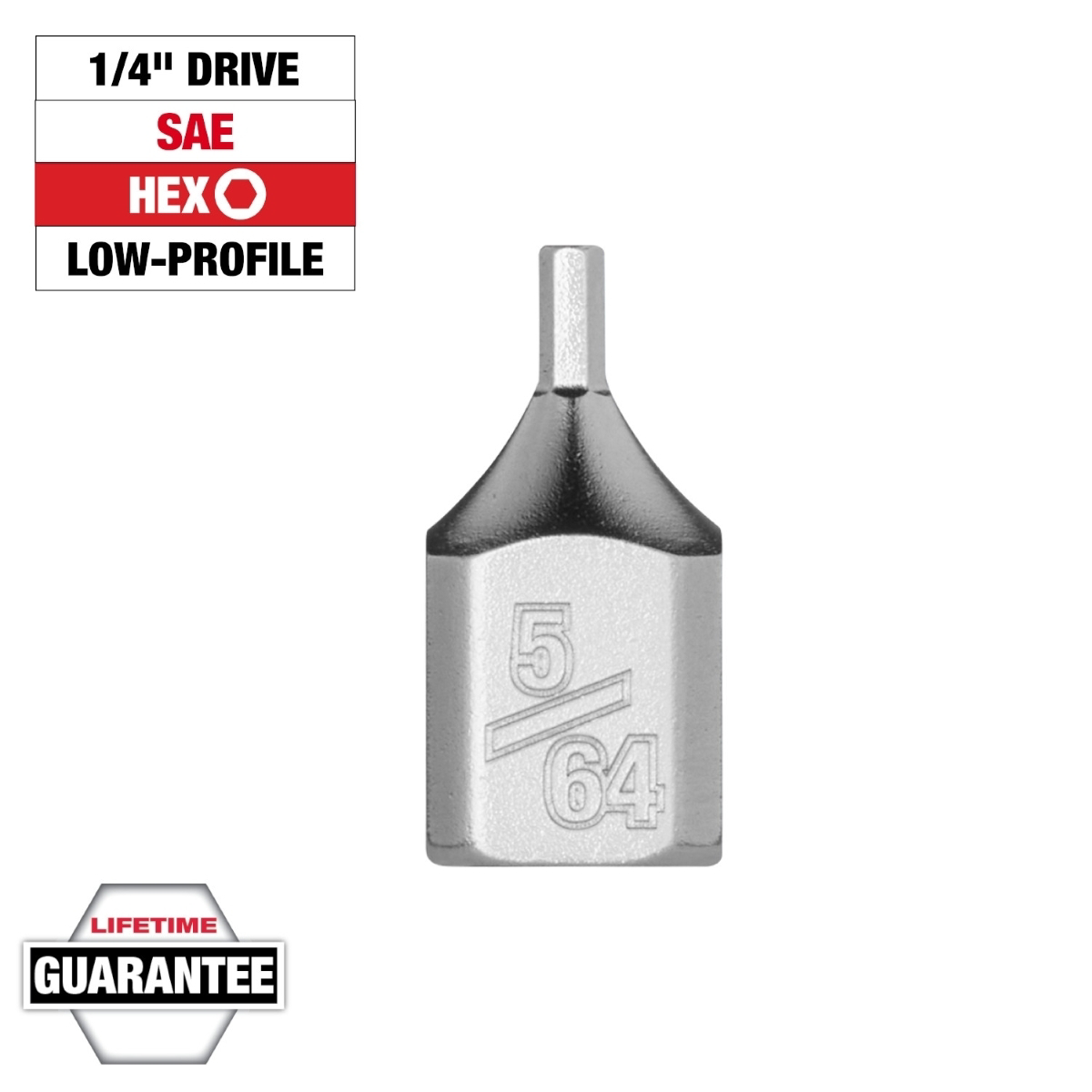 Milwaukee Tool 1/4 Inch Drive 5/64 Inch Low-Profile Hex Bit Socket