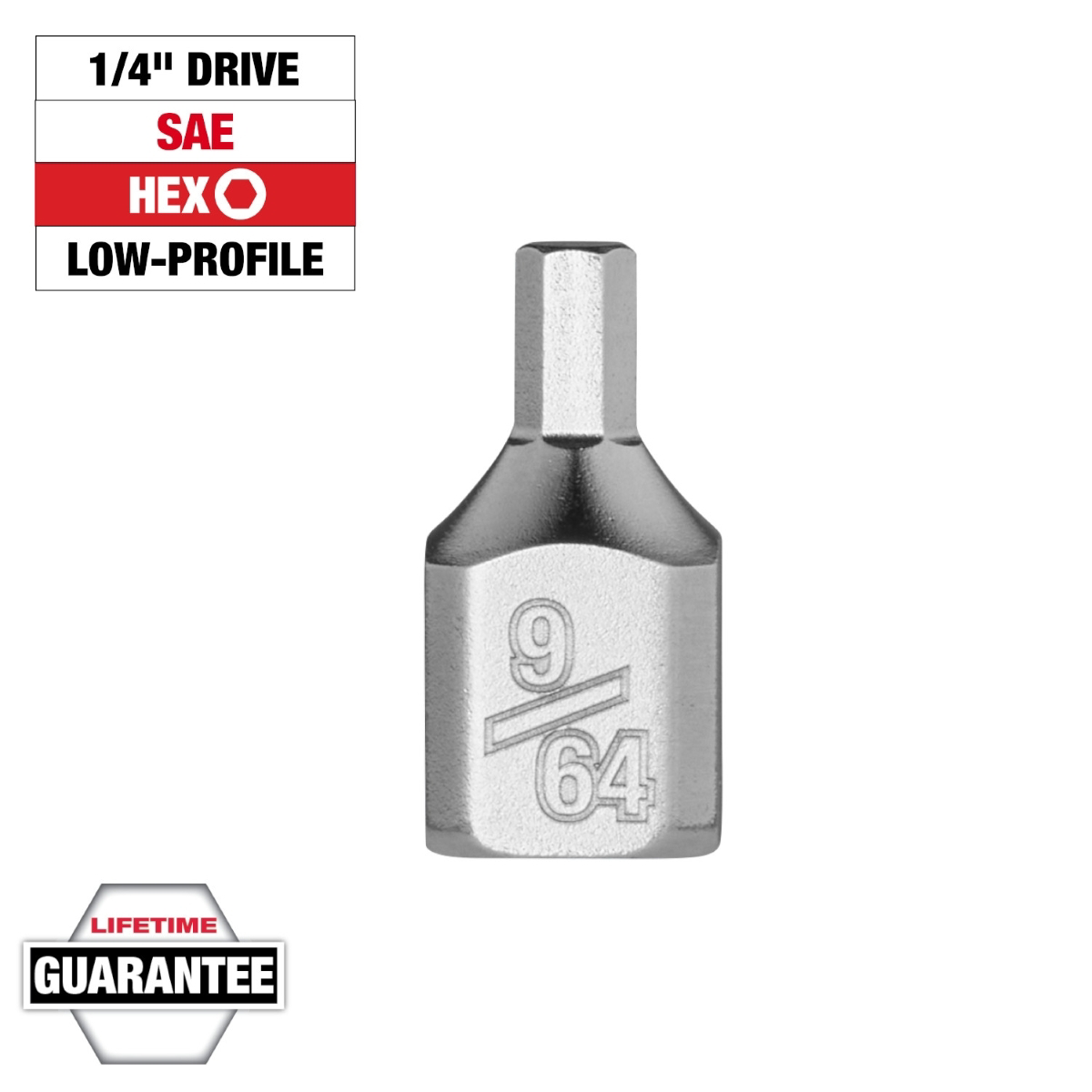 Milwaukee Tool 1/4 Inch Drive 9/64 Inch Low-Profile Hex Bit Socket