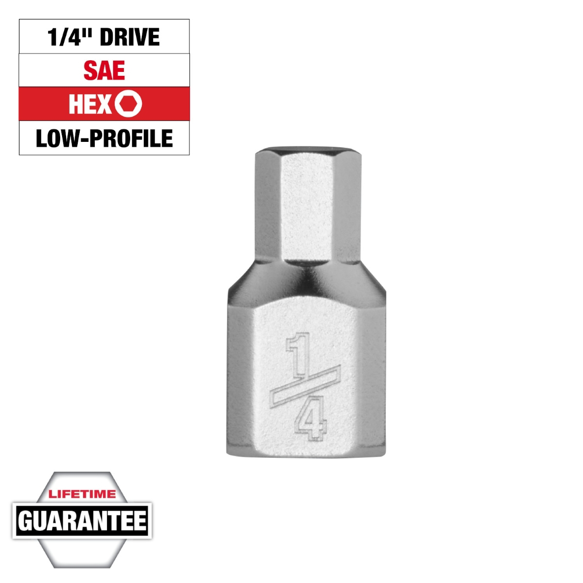 Milwaukee Tool 1/4 Inch Drive 1/4 Inch Low-Profile Hex Bit Socket