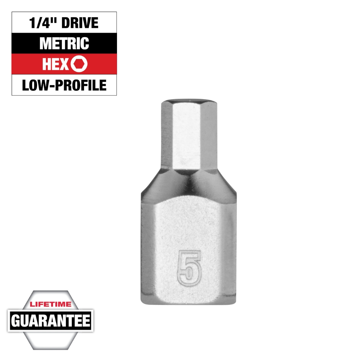 Milwaukee Tool 1/4 Inch Drive 5mm Low-Profile Hex Bit Socket