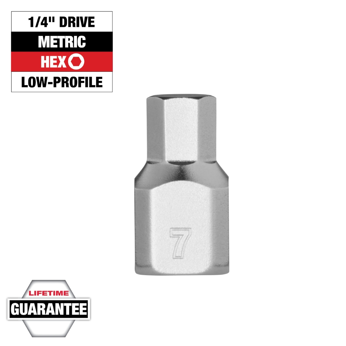 Milwaukee Tool 1/4 Inch Drive 7mm Low-Profile Hex Bit Socket