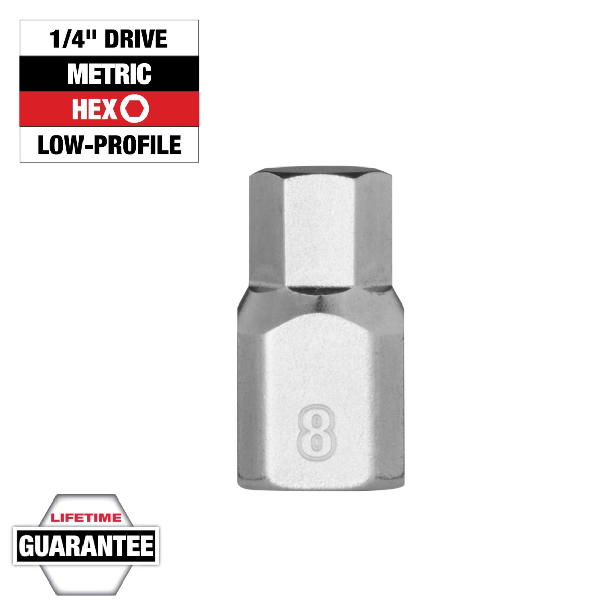 Milwaukee Tool 1/4 Inch Drive 8mm Low-Profile Hex Bit Socket
