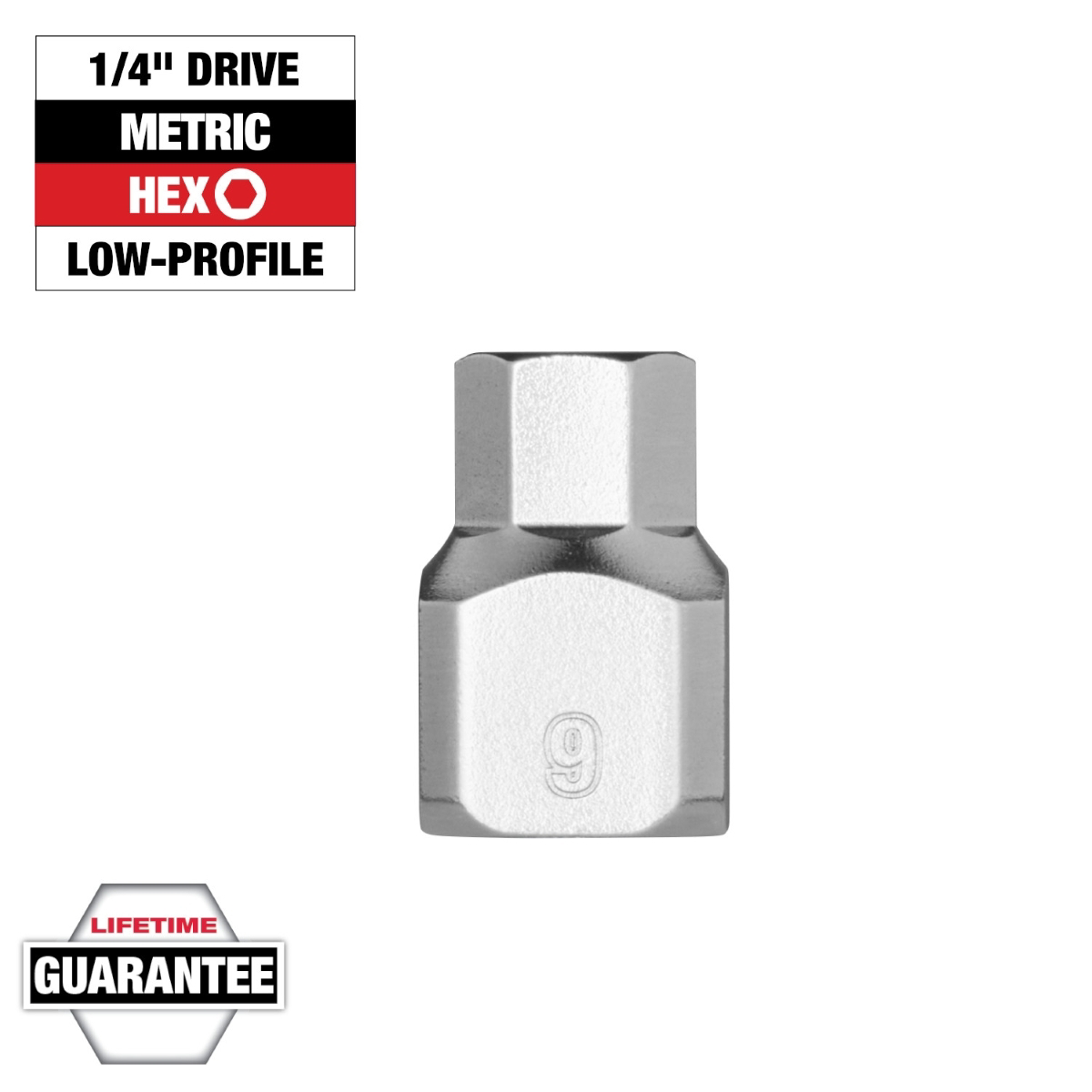 Milwaukee Tool 1/4 Inch Drive 9mm Low-Profile Hex Bit Socket