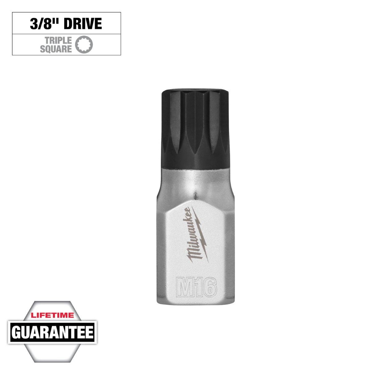 Milwaukee Tool 3/8 Inch Drive 16mm Triple Square Bit Socket