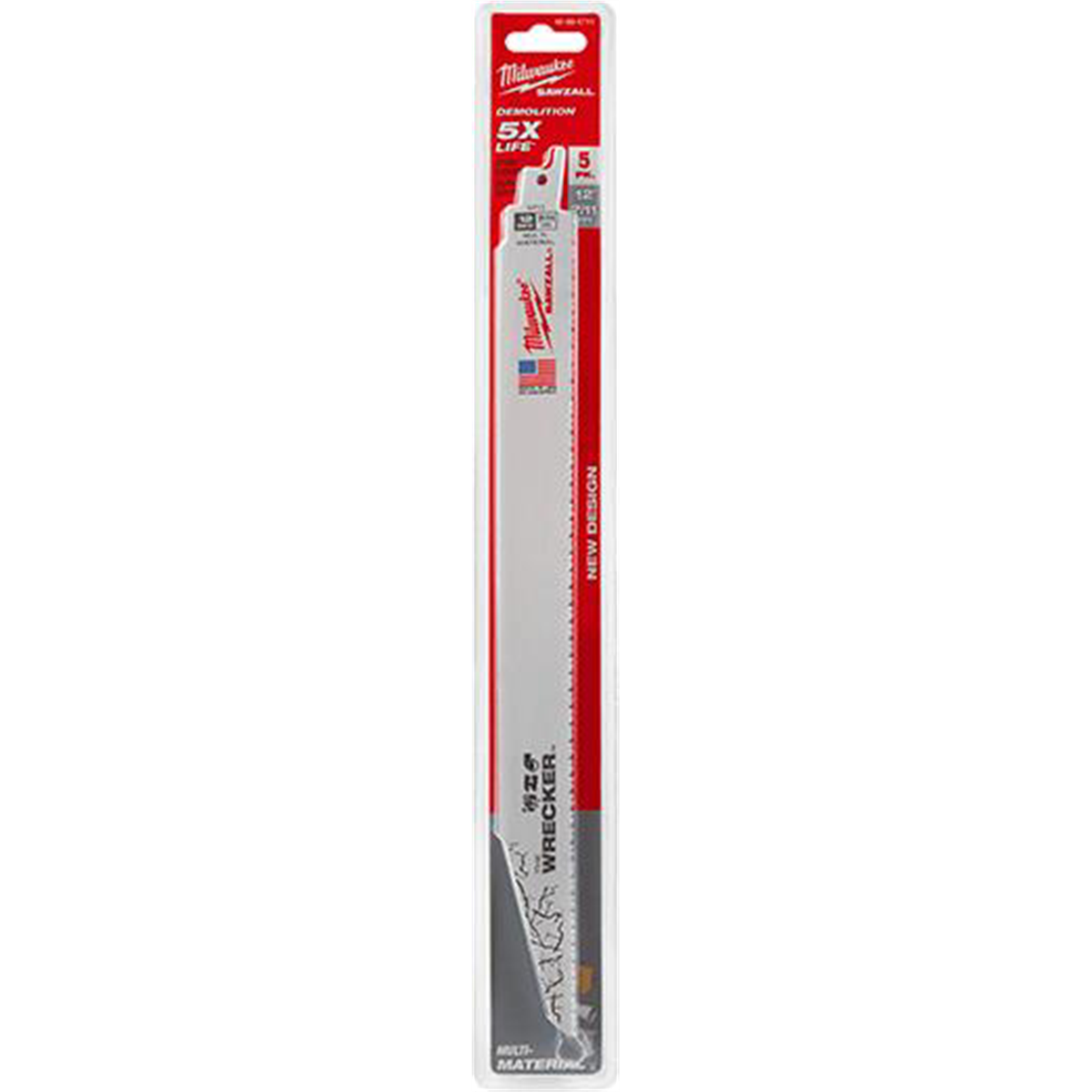Milwaukee Tool The Wrecker Multi-material Sawzall Blade 12" 7/11tpi 5pk