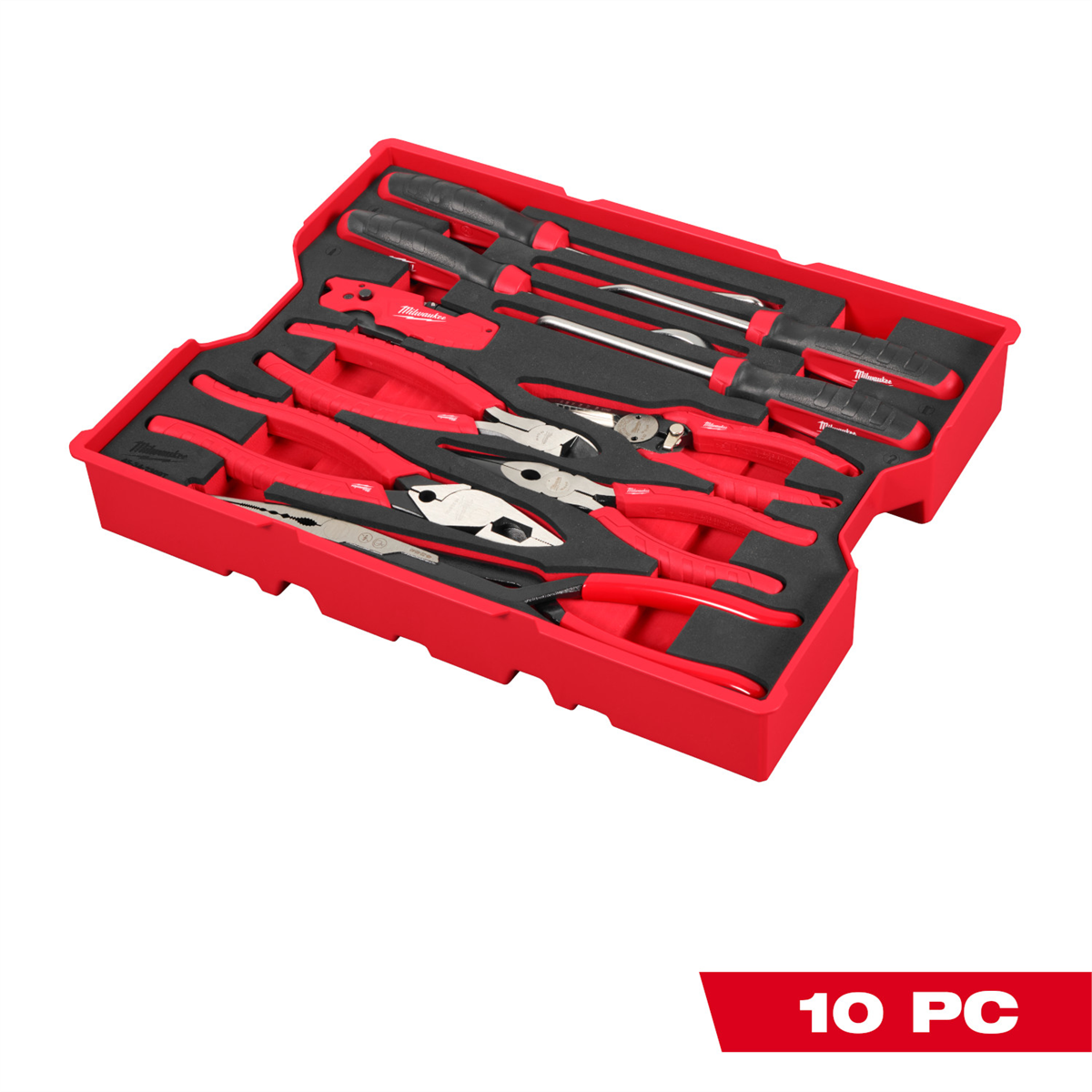 Milwaukee Tool 10 Piece Pliers and Pick Set with Tray for PACKOUT Drawers