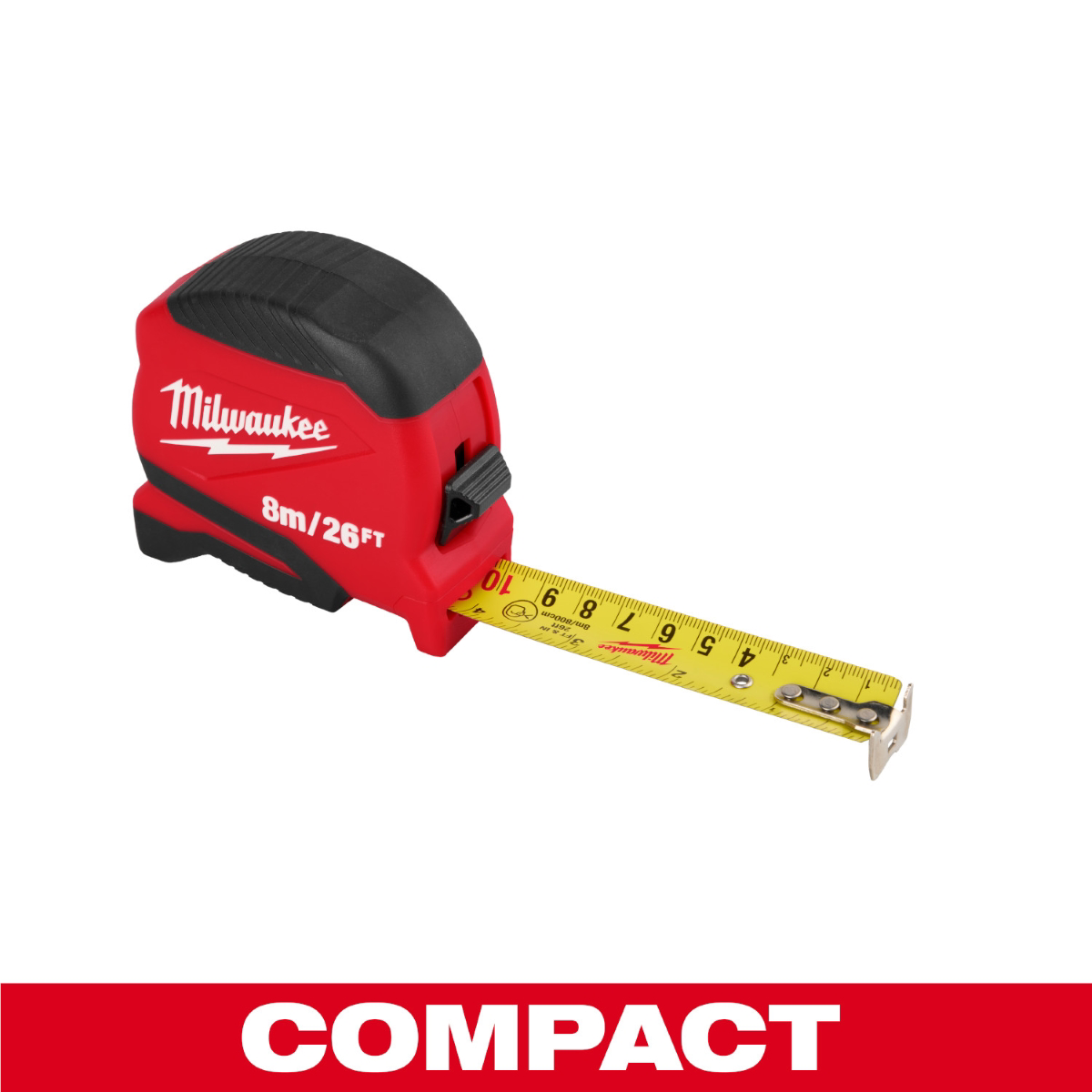 Milwaukee Tool 8 Meter /26 Foot Compact Tape Measure