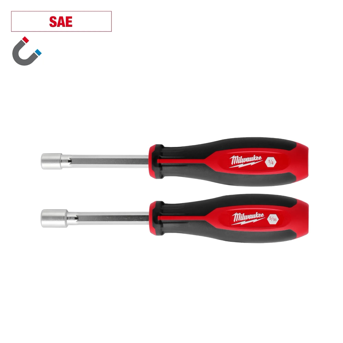 Milwaukee Tool 2pc SAE HollowCore Magnetic Nut Driver Set