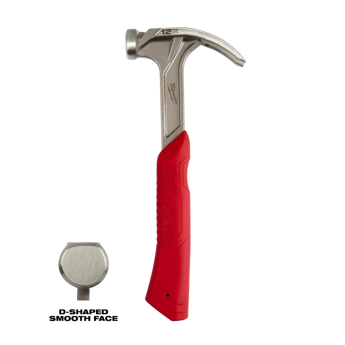 Milwaukee Tool 12oz Smooth Face Hybrid Claw Finish Hammer