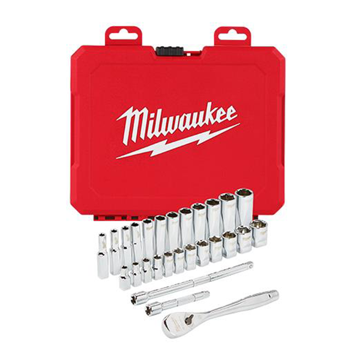 Milwaukee Tool 1/4" Drive 28pc Ratchet & Socket Set - Metric