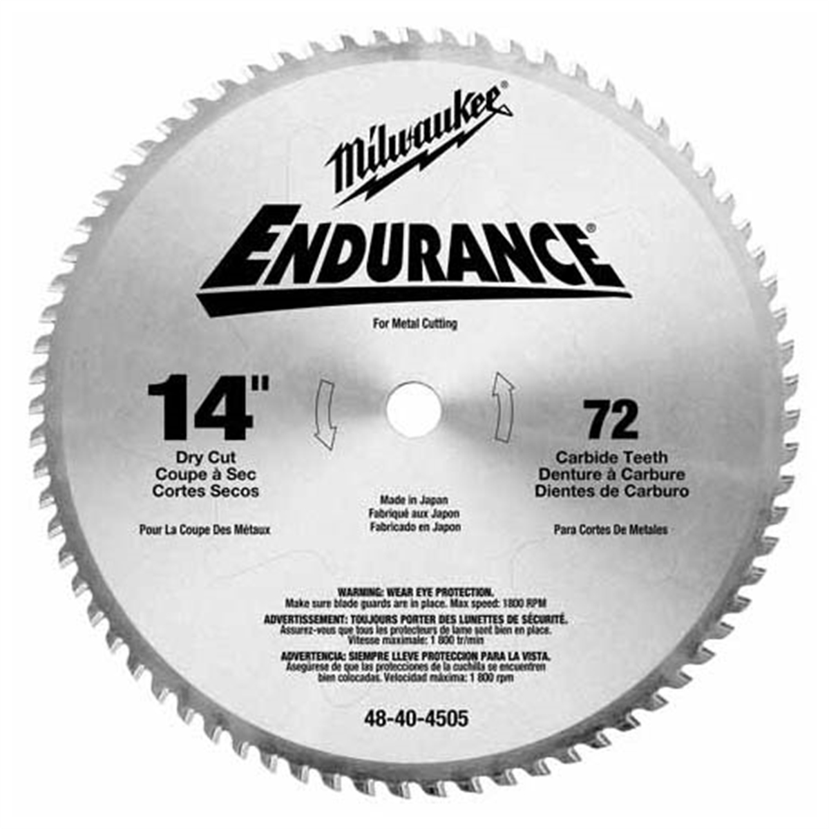 Milwaukee Tool 14" Metal & Stainless Cutting Circular Saw Blade