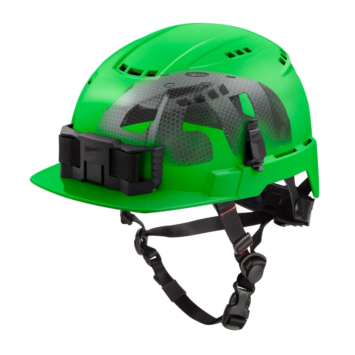 Milwaukee Tool BOLT Green Front Brim Vented Safety Helmet with IMPACT ARMOR Liner (USA) - Type 2, Class C