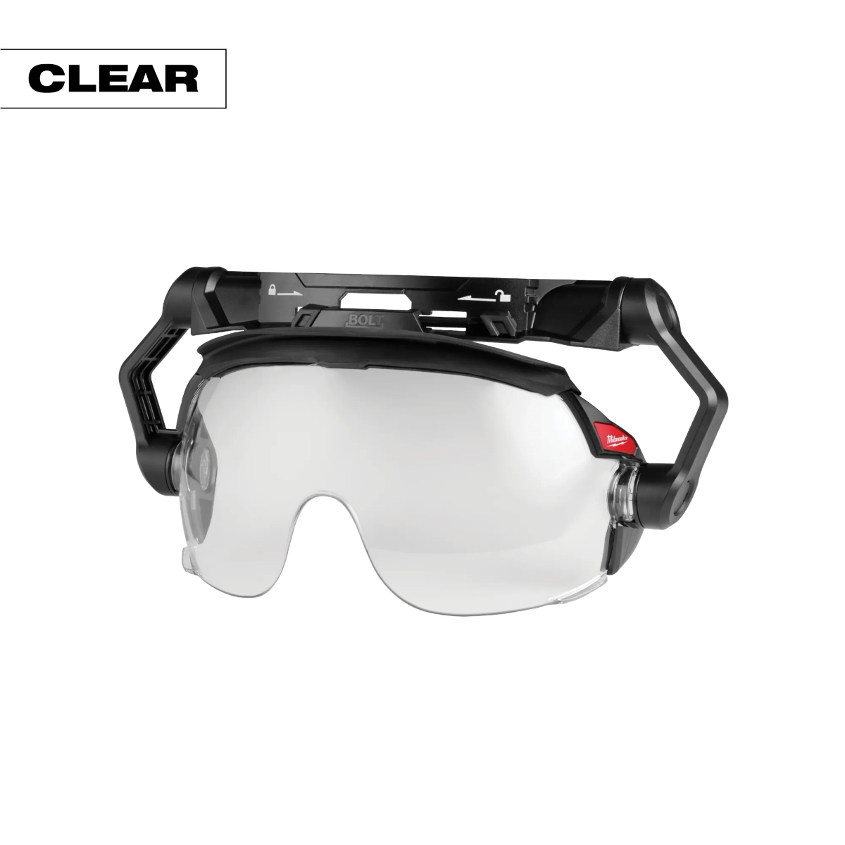 Milwaukee Tool BOLT Gasketed Eye Visor - Clear Dual Coat Lens (Compatible with Milwaukee® BOLT Safety Helmets & BOLT Hard Hats)
