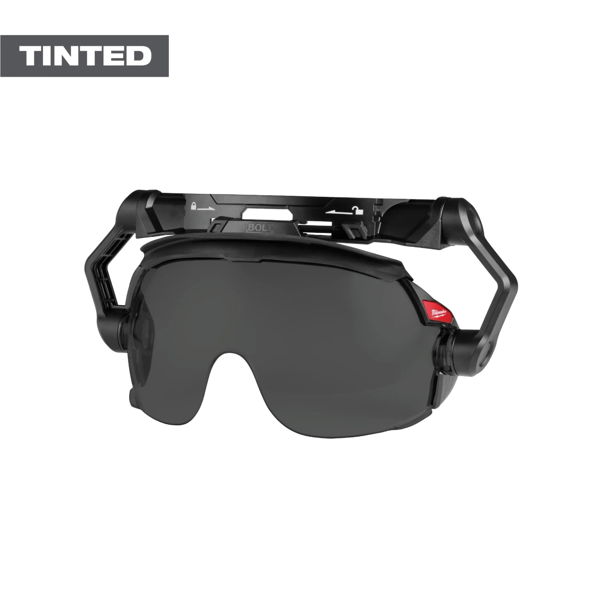 Milwaukee Tool BOLT Gasketed Eye Visor - Tinted Dual Coat Lens (Compatible with Milwaukee® BOLT Safety Helmets & BOLT Hard Hats)