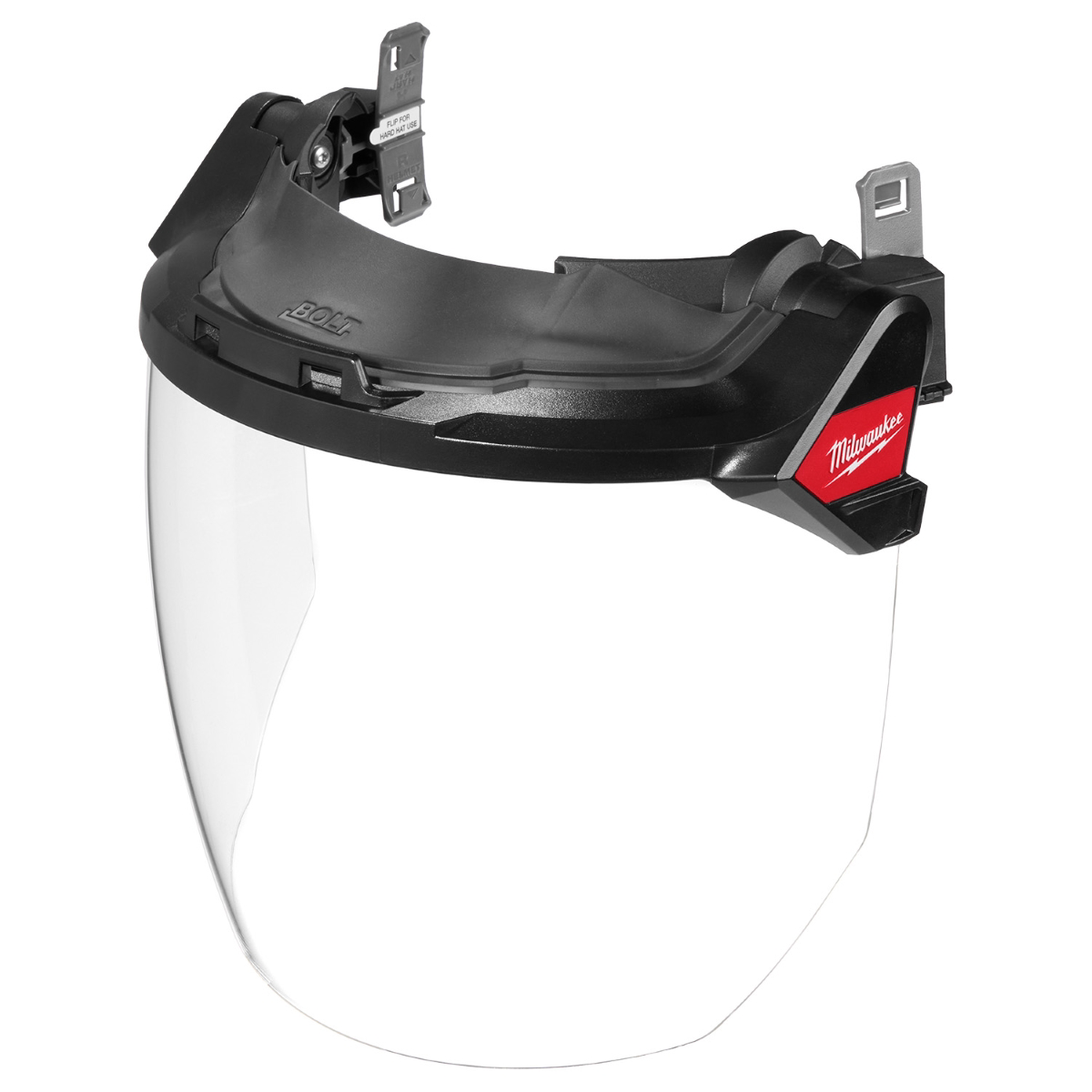 Milwaukee Tool BOLT Gasketed Full Face Shield - Clear Dual Coat Lens (Compatible with Milwaukee BOLT Safety Helmets and BOLT Hard Hats)