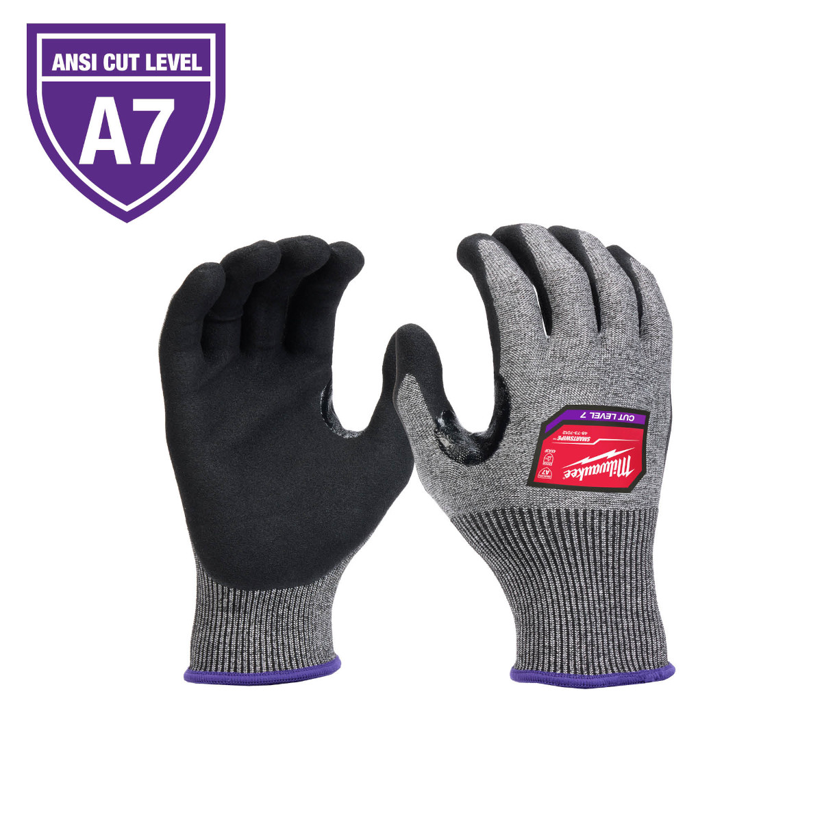 Milwaukee Tool Cut Level 7 High-Dexterity Nitrile Dipped Gloves -XXL