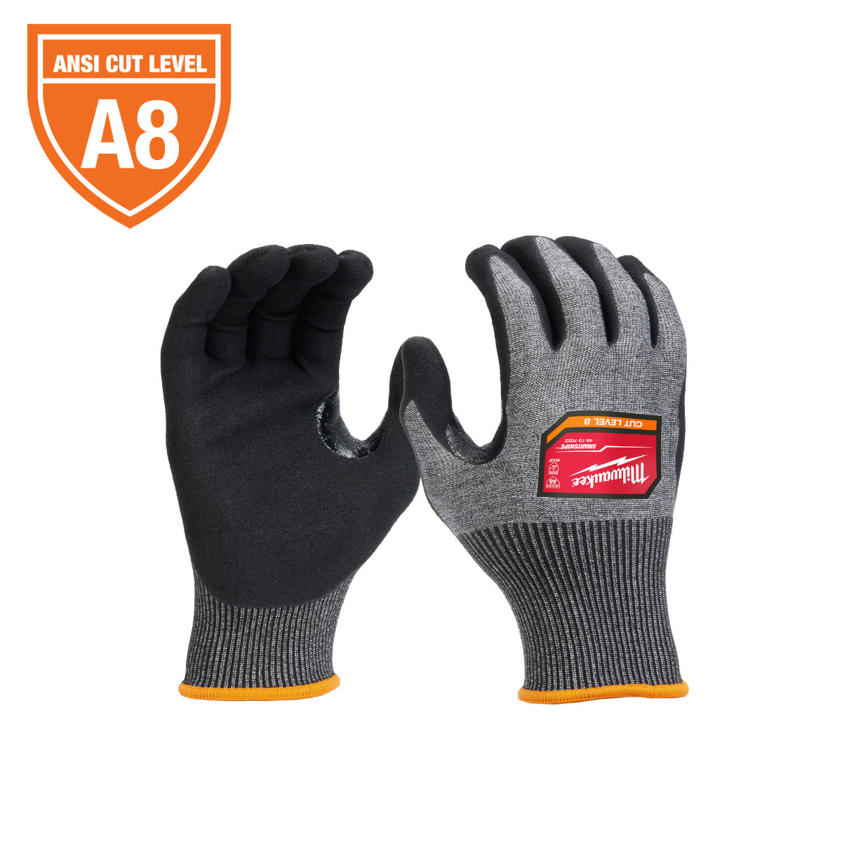Milwaukee Tool Cut Level 8 High-Dexterity Coated Nitrile Dipped Gloves - S