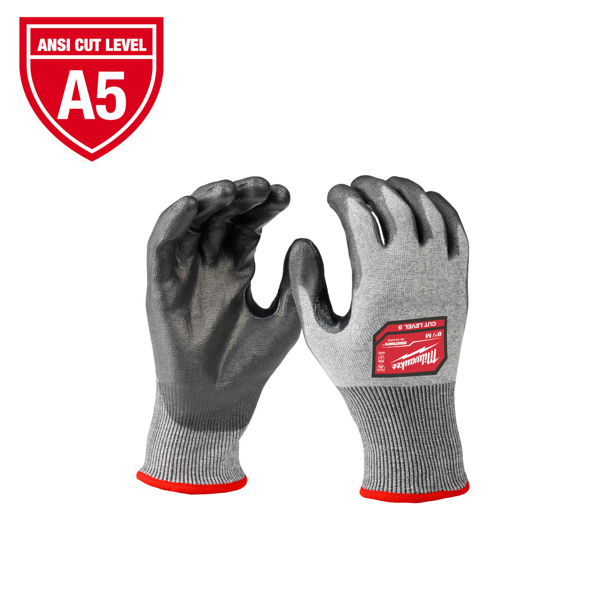 Milwaukee Tool Cut Level 5 High-dexterity Polyurethane Dipped Gloves - Xxl