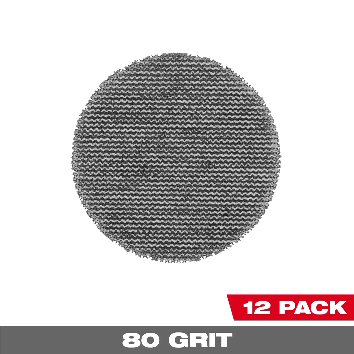 Milwaukee Tool 3 Inch 80 Grit Mesh Sanding Discs with POWERGRID Tear Resistant Mesh &hyphen; (12 PK) + Pad Saver