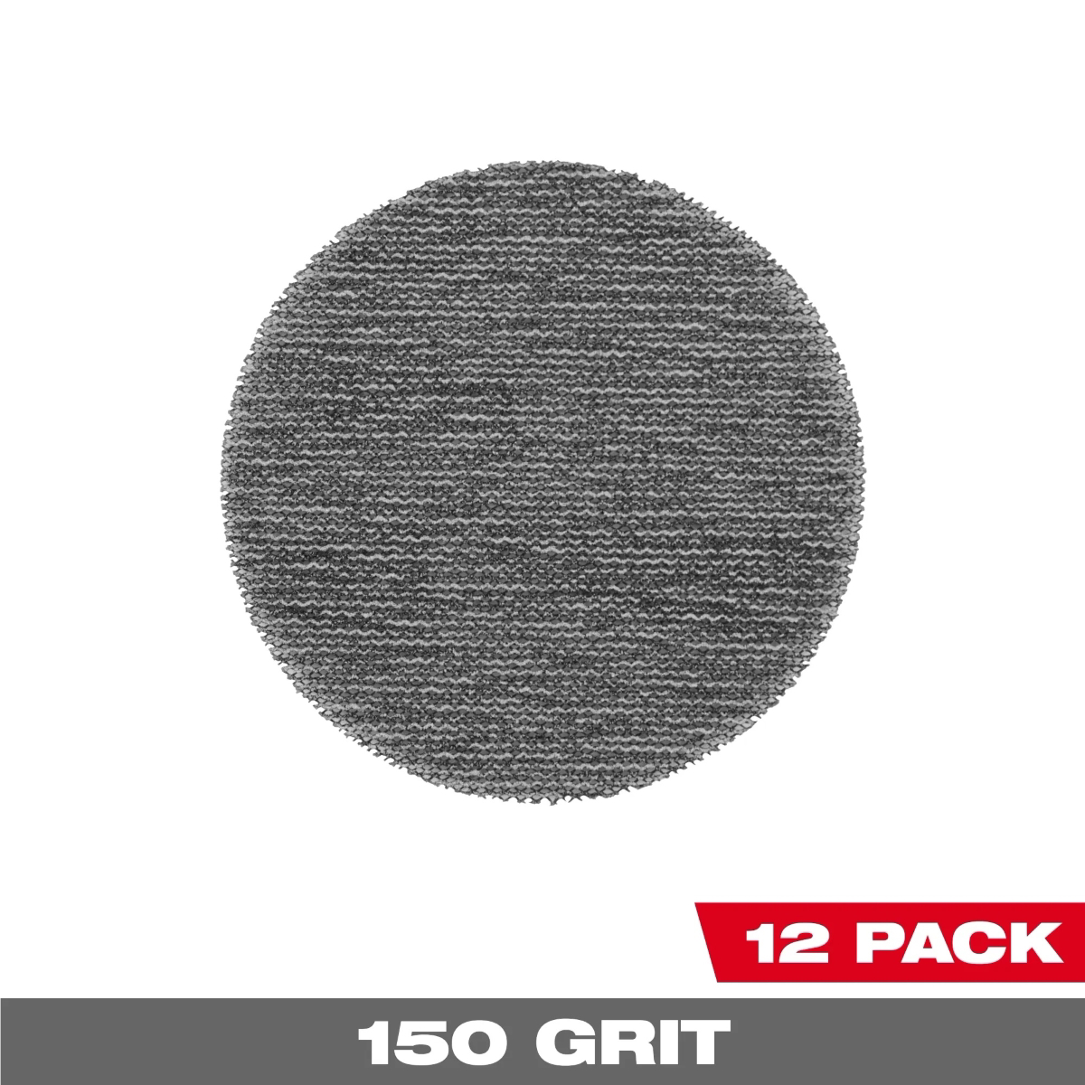 Milwaukee Tool 3 Inch 150 Grit Mesh Sanding Discs with POWERGRID Tear Resistant Mesh &hyphen; (12 PK) + Pad Saver